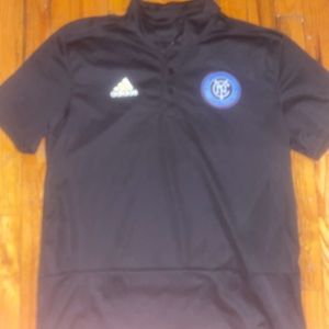 New York City FC Fanatics Branded Poly Polo – Navy